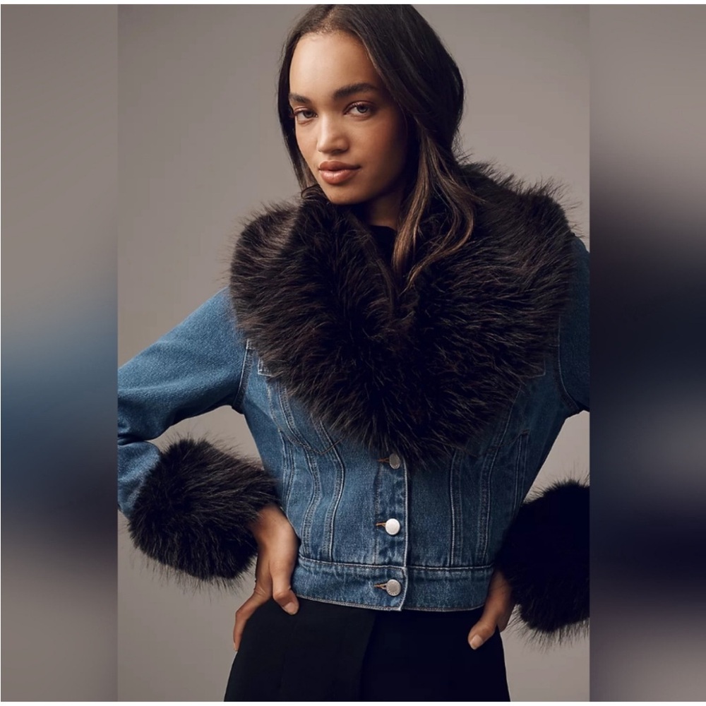 NWT Stunning Avec Les Filles Faux-Fur Trim Jacket - Picture 3 of 6